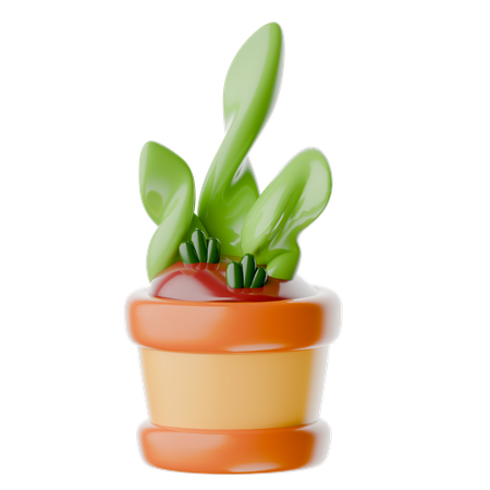 Potted Plant  3D Icon