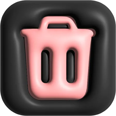 Poubelle  3D Icon