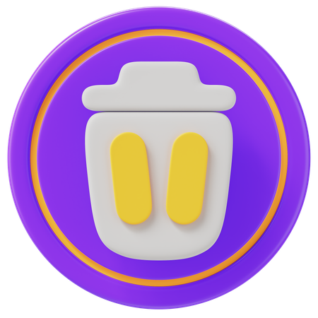 Poubelle  3D Icon