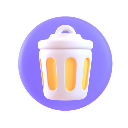 Poubelle  3D Icon