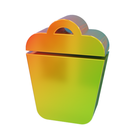 Poubelle  3D Icon