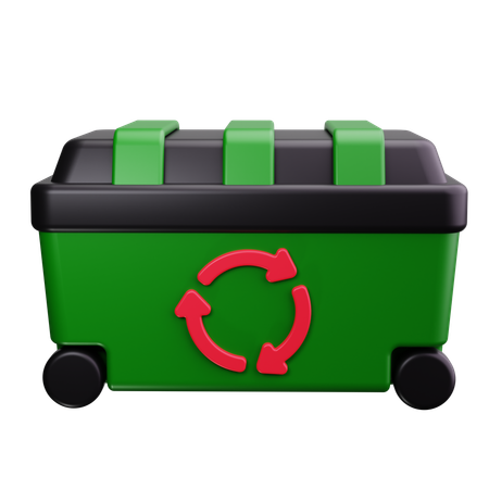 Poubelle de recyclage  3D Icon