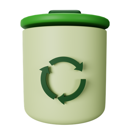 Poubelle de recyclage  3D Icon