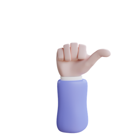 Geste de la main pouce levé  3D Icon