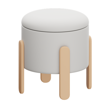 Pouf Chair  3D Icon