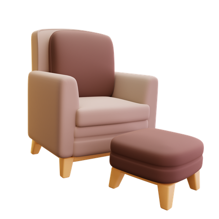 Chaise ottomane  3D Icon