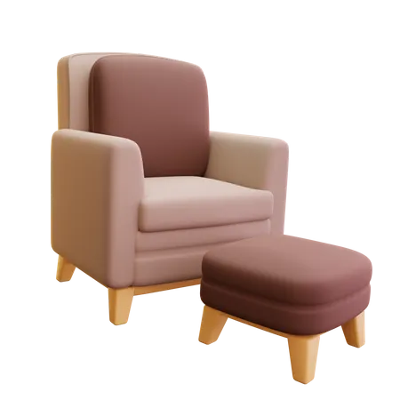 Chaise ottomane  3D Icon