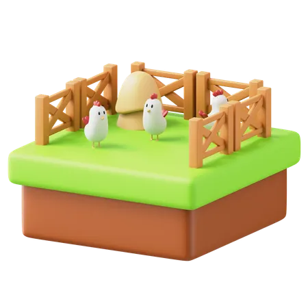 Poulailler  3D Icon