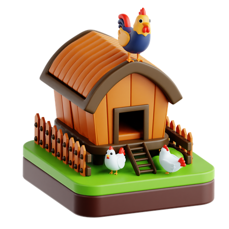 Poulailler  3D Icon