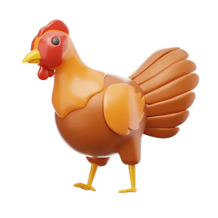 Poulet  3D Icon