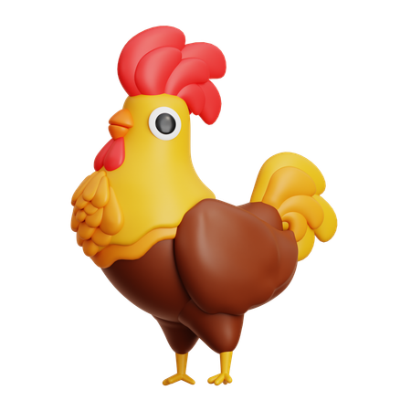 Poulet  3D Icon