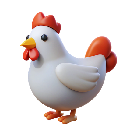 Poulet  3D Icon