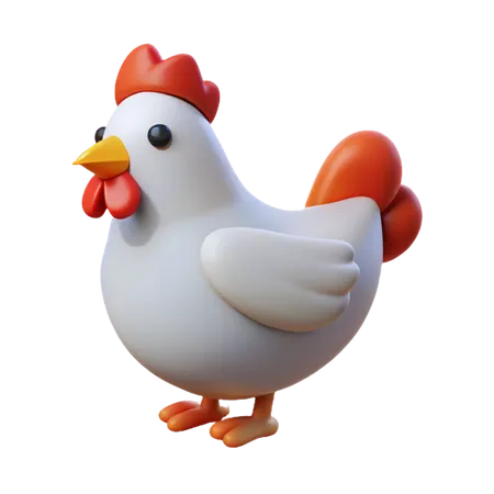 Poulet  3D Icon