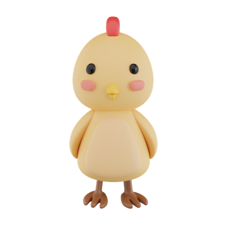 Poulet  3D Icon