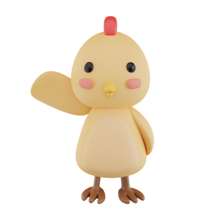 Poulet  3D Icon