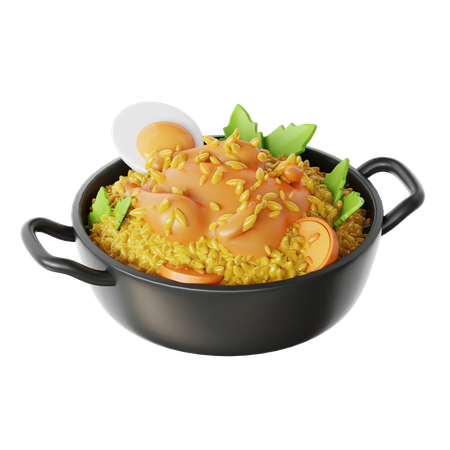 Biriyani au poulet  3D Icon