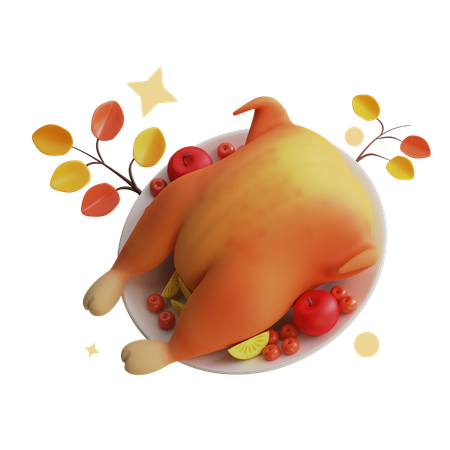 Poulet de Thanksgiving  3D Icon