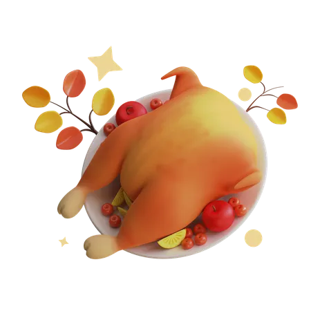 Poulet de Thanksgiving  3D Icon