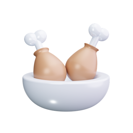 Poulet frit  3D Icon