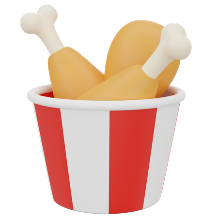 Poulet frit  3D Icon