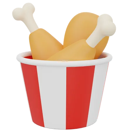 Poulet frit  3D Icon