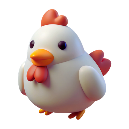 Poulet mignon  3D Icon