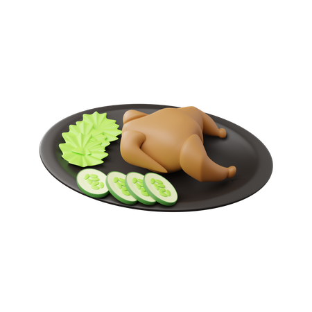 Poulet grillé  3D Icon