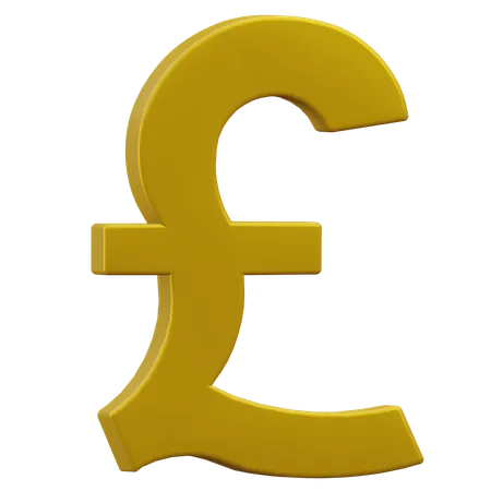 Pound Currency Currency 3 D Icon Illustration With Transparent Background 3D Icon
