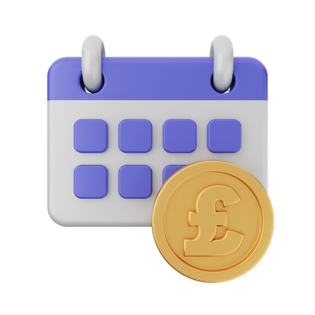 파운드 달력  3D Icon