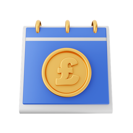 Pound Calendar 3D Icon
