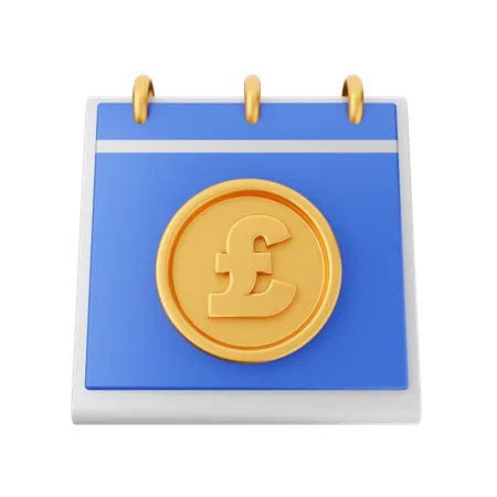 Pound Calendar  3D Icon