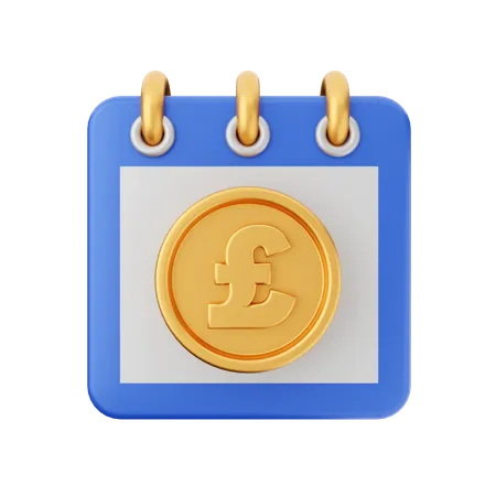 Pound Calendar  3D Icon