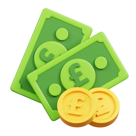 Pound Cash  3D Icon