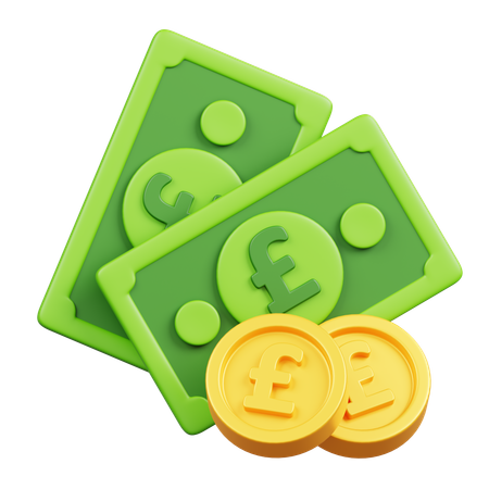 Pound Cash  3D Icon