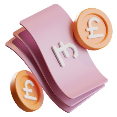Pound Cash 3D Icon
