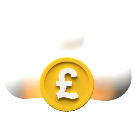 Pound Cloud  3D Illustration