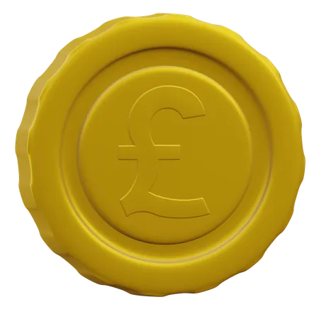 Pound Coin Currency 3 D Icon Illustration With Transparent Background 3D Icon