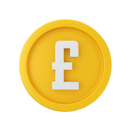 Pound Coin  3D Illustration