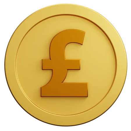 Pound Coin  3D Illustration