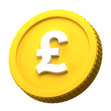 Pound Coin  3D Illustration