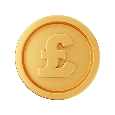 Pound Coin  3D Illustration