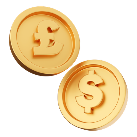 Pound Coin 3D Illustration