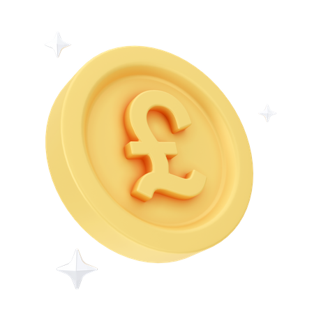 Pound Coin 3D Icon