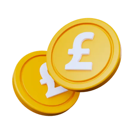 Pound Coins  3D Icon