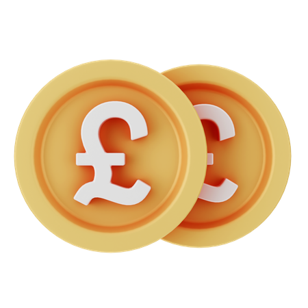 Pound Coins  3D Icon