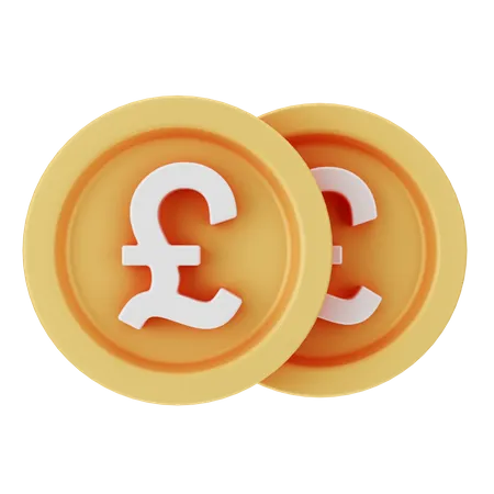 Pound Coins  3D Icon