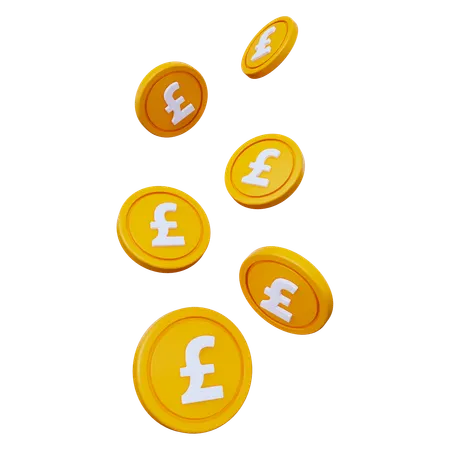 Pound Coins  3D Icon