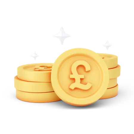 Pound Coins  3D Icon