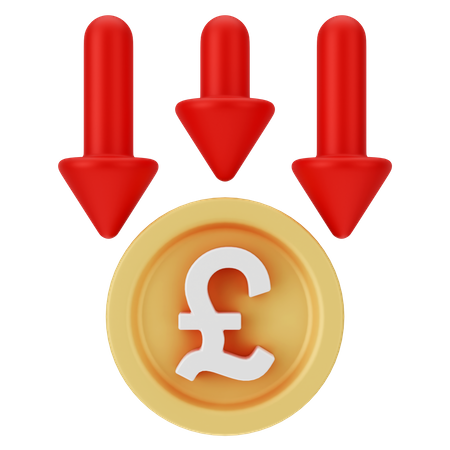 Pound Decrease  3D Icon