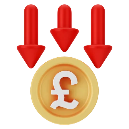 Pound Decrease  3D Icon